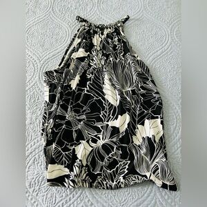 Black and White Floral Top